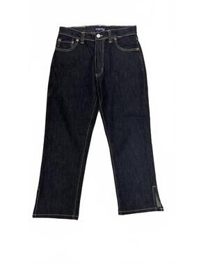 Vitamin Dark Wash Capri Cropped Denim Jeans Made in Italy NWT